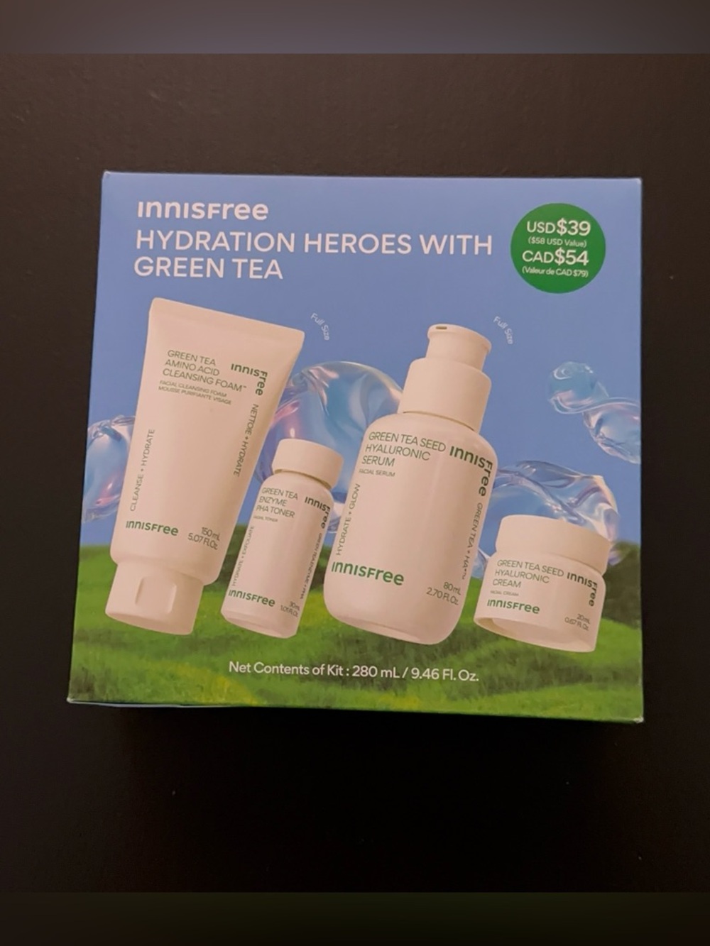 Innisfree Green Tea Seed Hyaluronic Serum Set - Green